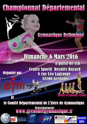 Championnat Départemental de gymnastique rythmique à Grenoble le 6 mars